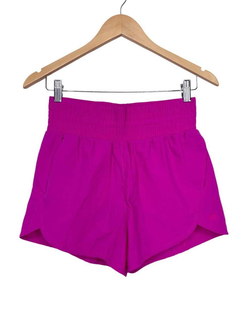 All In Motion Neon Berry Hot Pink High Waisted Nylon Athletic Shorts Nwot